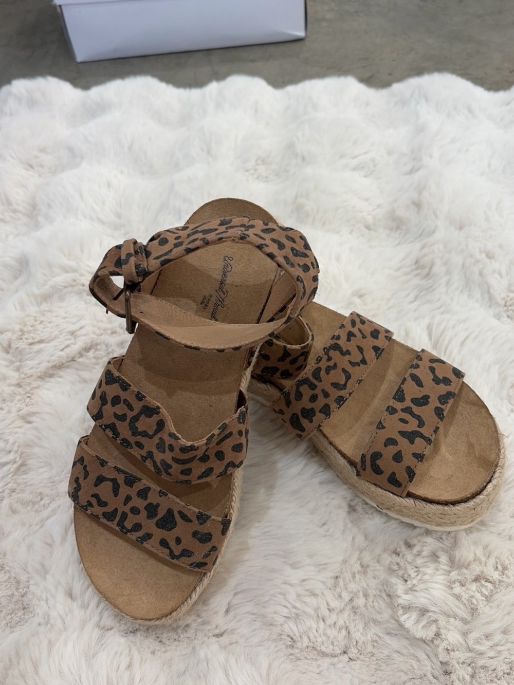 Women’s leopard print platform sandals